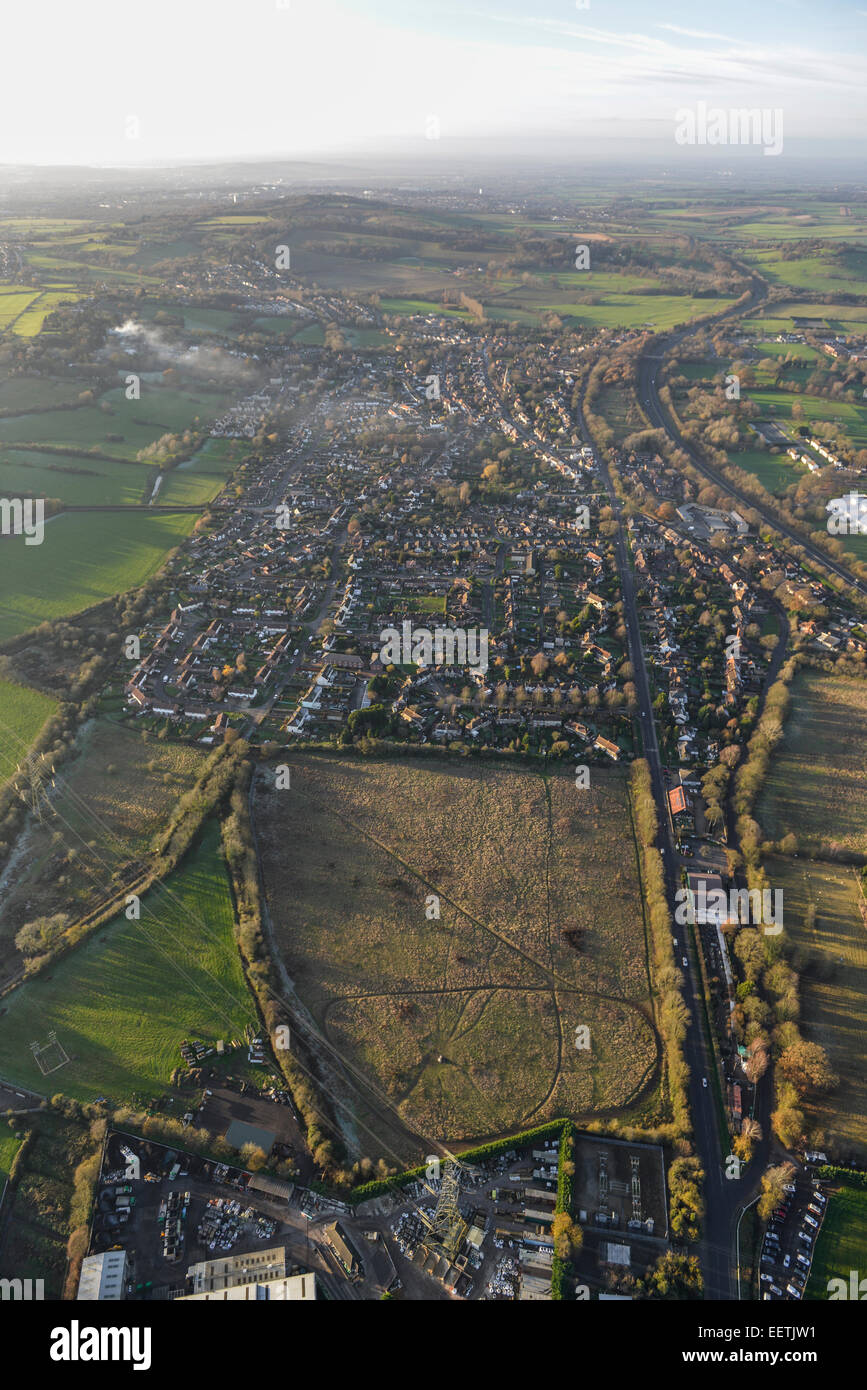 Une vue aérienne de Wheatley, un grand village dans l'Oxfordshire Banque D'Images