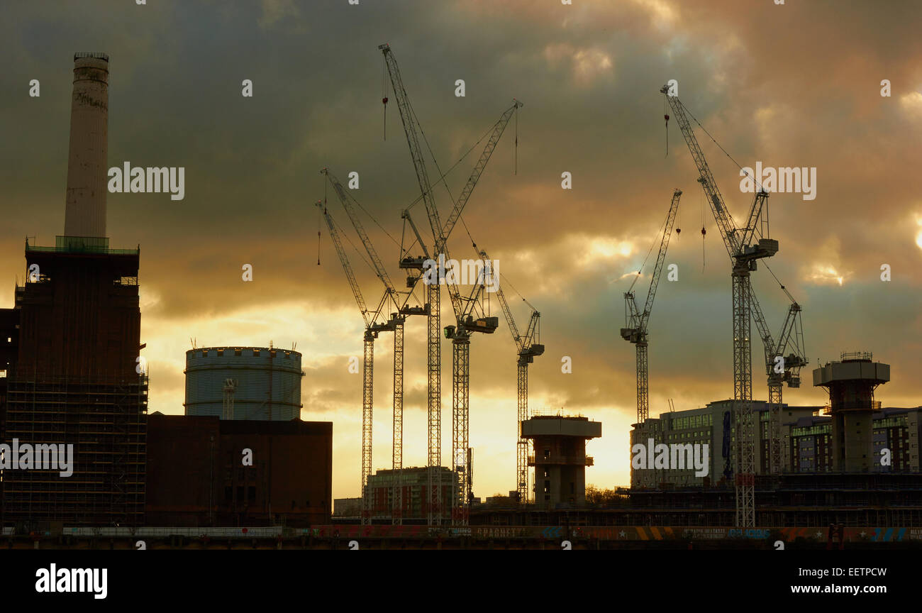 Réaménagement de Battersea Power Station, Battersea, Londres, Angleterre Banque D'Images