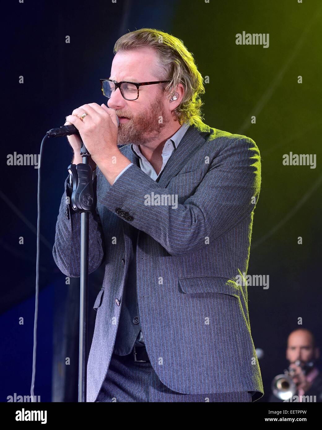 L'effectuer à l'Iveagh Gardens avec : Matt Berninger,le National Où : Dublin, Irlande Date : 19 Juil 2014 Banque D'Images