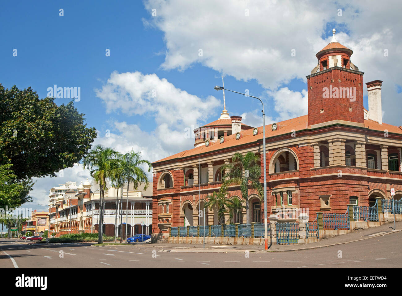 Ancienne Maison des Douanes de Townsville dans un style colonial sur le Strand, côte nord-est du Queensland, Australie Banque D'Images