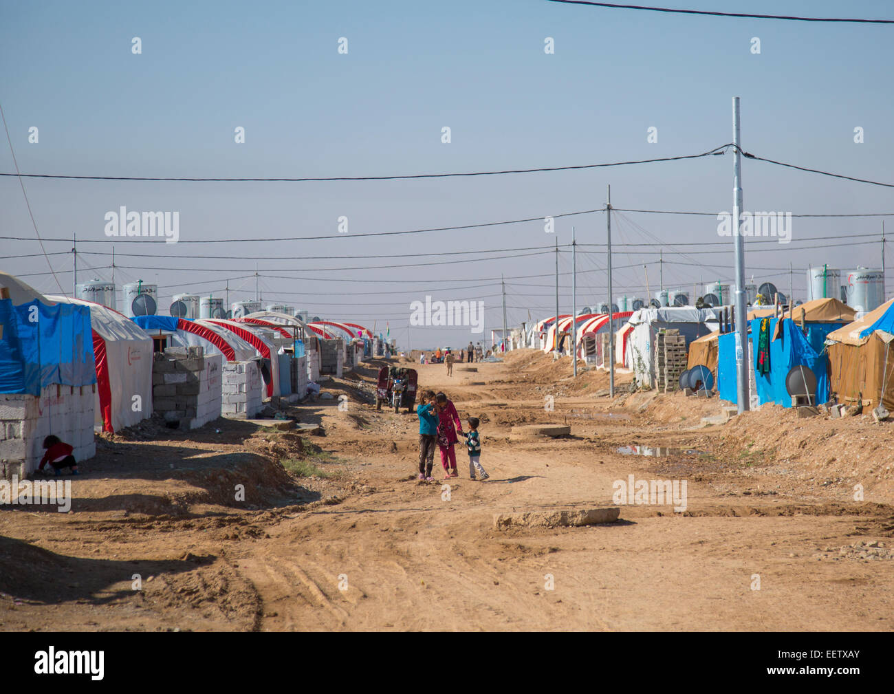 Camp de Réfugiés de Qushtapa, Erbil, Irak, Kurdistan Banque D'Images