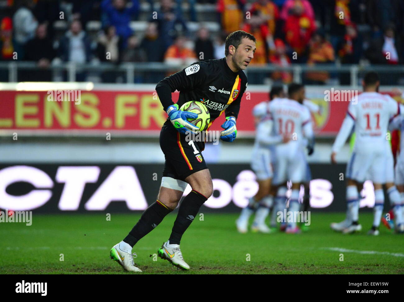 Rudy RIOU - 17.01.2015 - Lens/Lyon - 21eme journee Ligue 1.Photo : Dave Winter/Icon Sport Banque D'Images