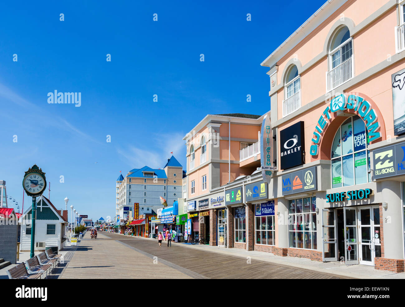 La promenade à Ocean City, Maryland, USA Banque D'Images