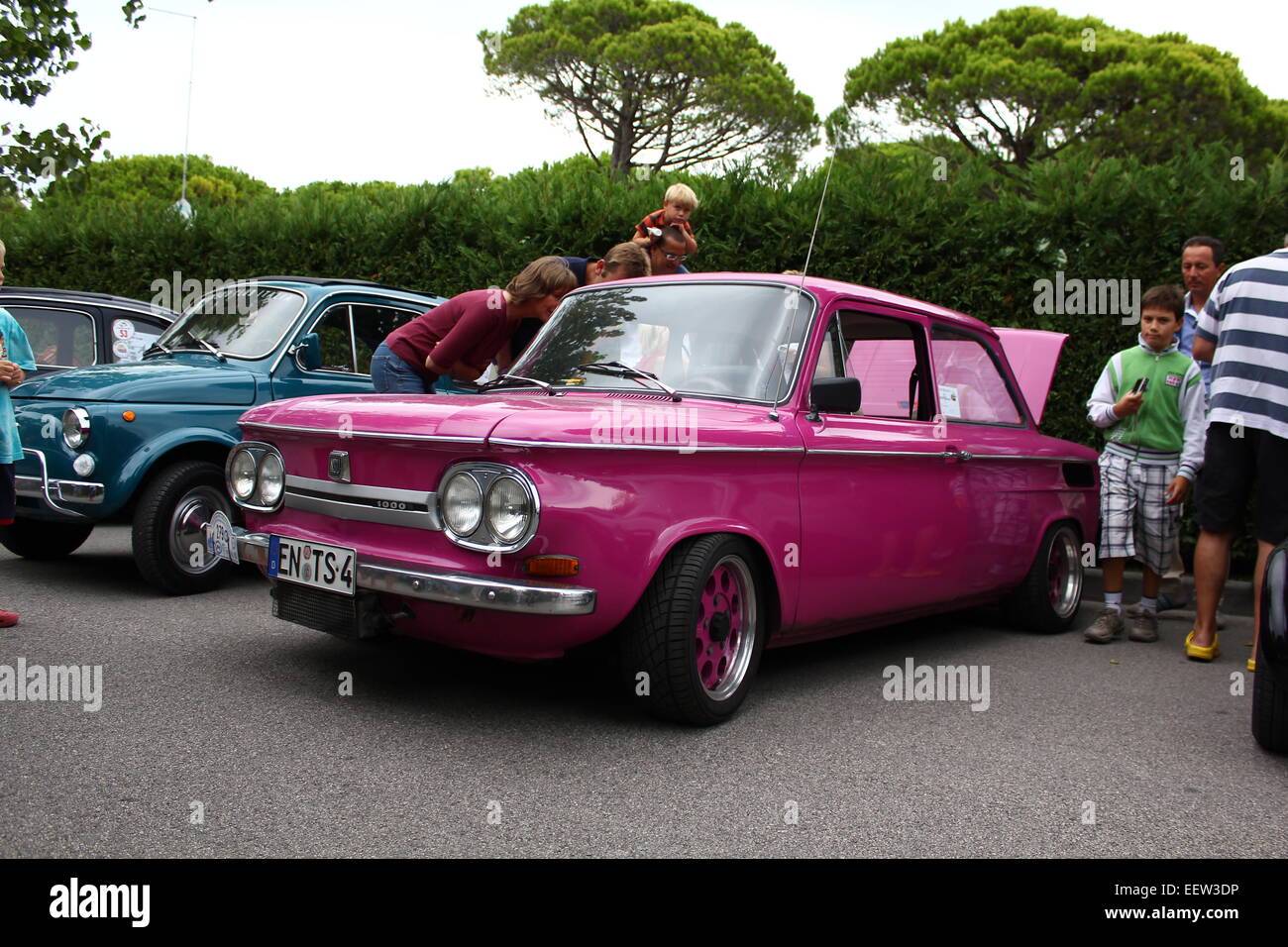 NSU 1000 sur un configurateur dans Cavallino Treporti, Italie Banque D'Images