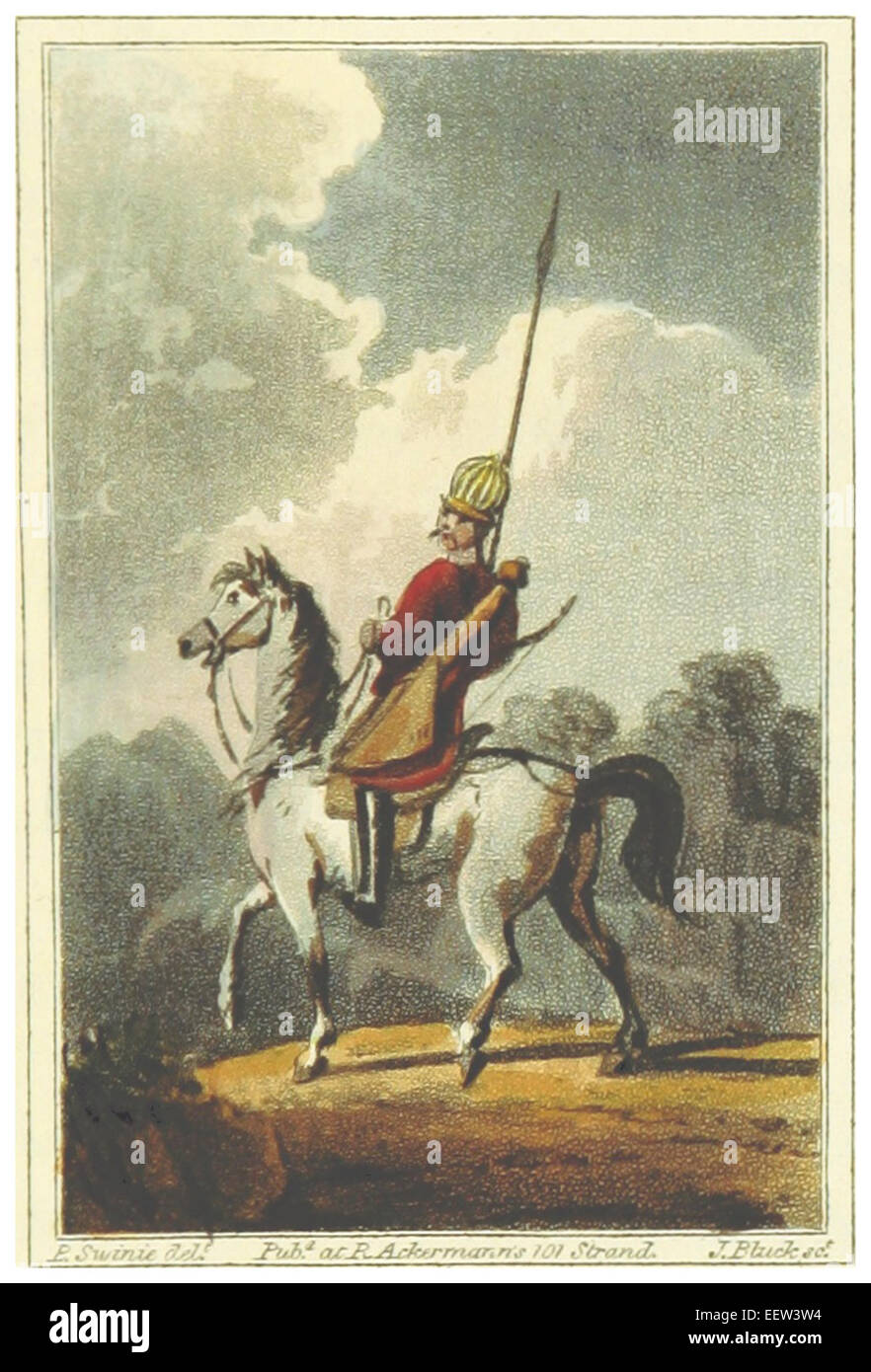 SVINYIN(1814) p109 un circassien dans son costume militaire Banque D'Images