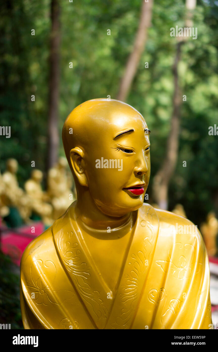 10 000 Bouddhas Monastery, Hong Kong, Chine Banque D'Images