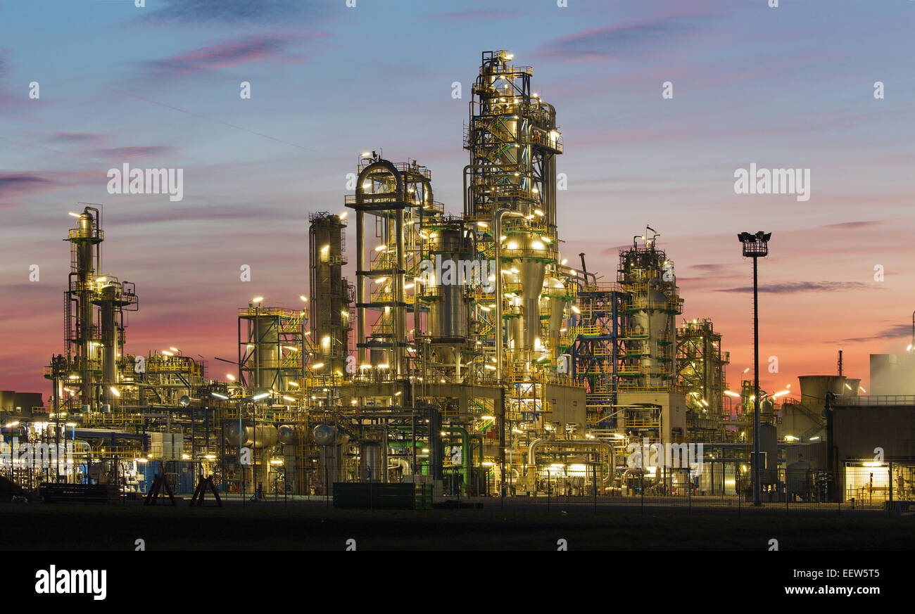 Raffinerie de pétrole en Autriche Schwechat Banque D'Images