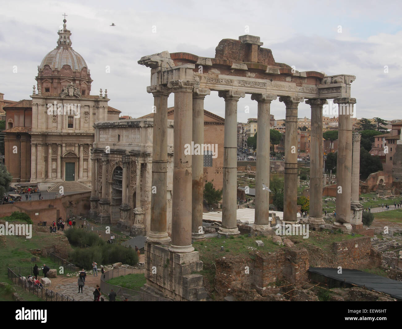 Forum Romanum. Monuments de Rome Banque D'Images