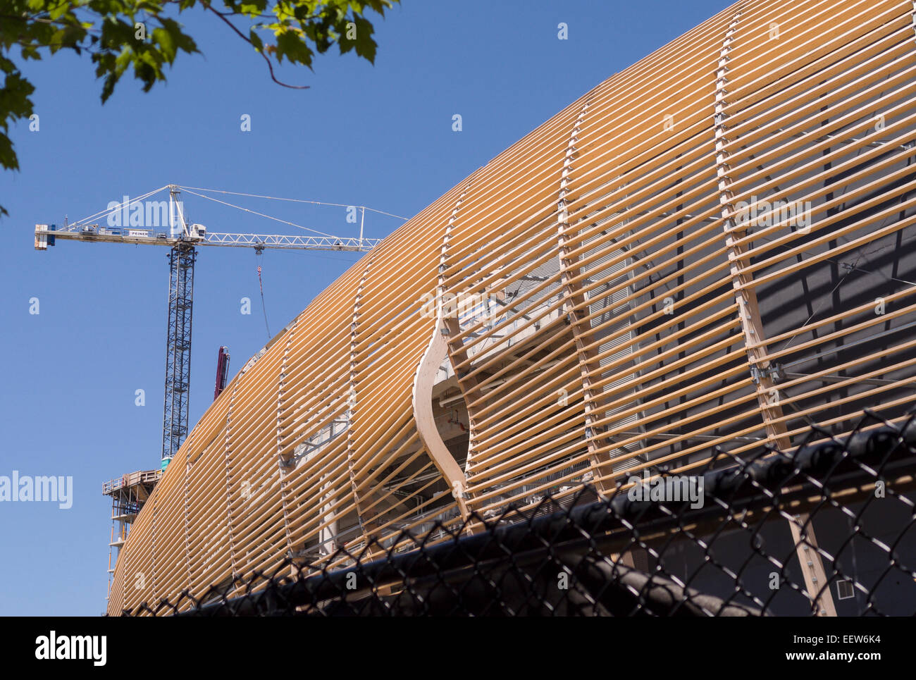 Construction de la voile en bois pour le stade de Landsdowne. Un voile en  bois massif avec une courbe 3D complexes teintes le stade Photo Stock -  Alamy