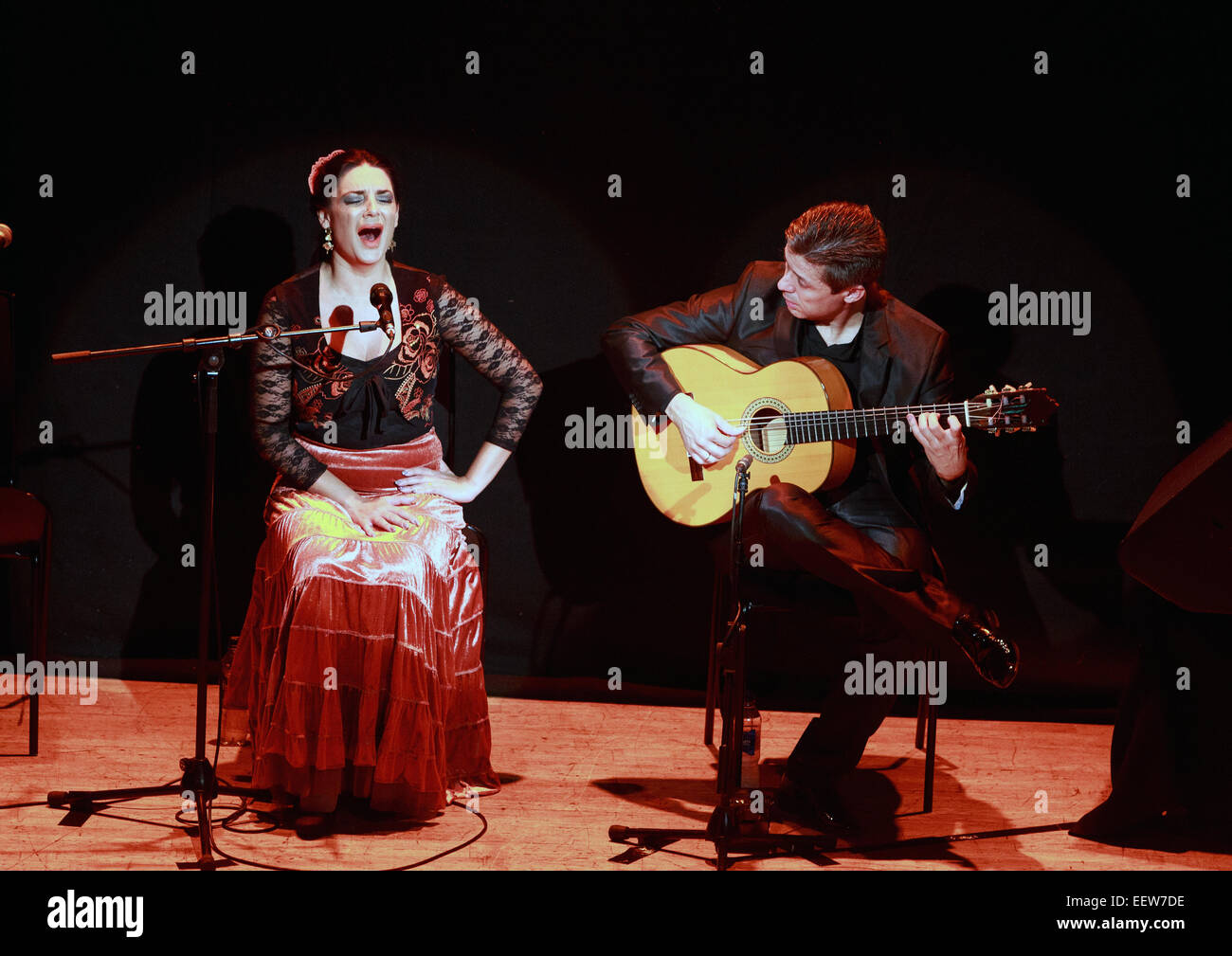 19 octobre 2013, Édimbourg. Jouez en direct à la Querencia Édimbourg Festival hispanique au Queen's Hall, Edinburgh. Photo Banque D'Images