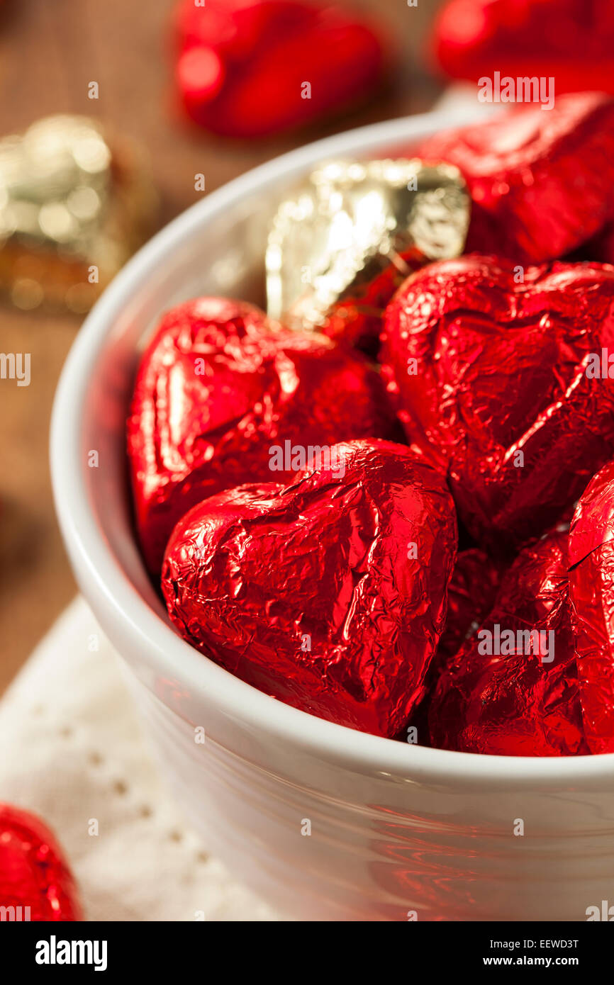 Bonbons au chocolat bonbons coeur pour la Saint-Valentin Banque D'Images