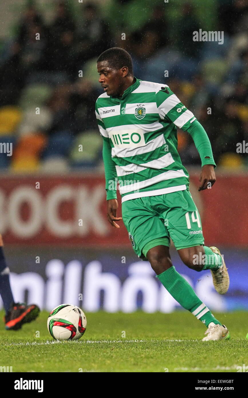 William Carvalho - 18.01.2015 - Sporting / Rio Ave FC - Liga Sagres -.Photo : Carlos Rodrigues / Icon Sport. Banque D'Images