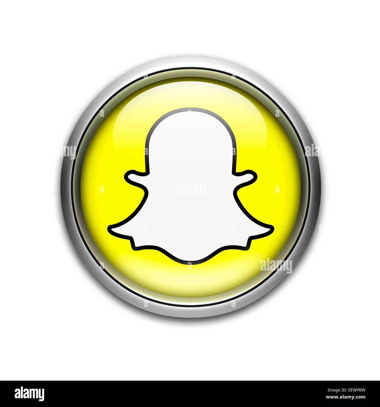 Logo emblème symbole icône snapchat Banque D'Images