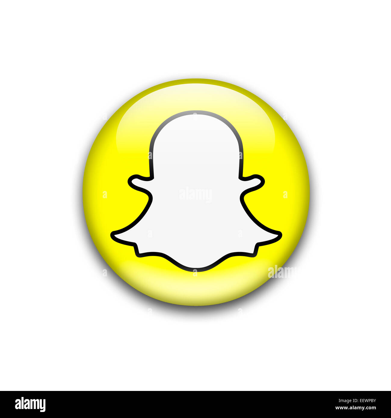 Logo emblème symbole icône snapchat Banque D'Images