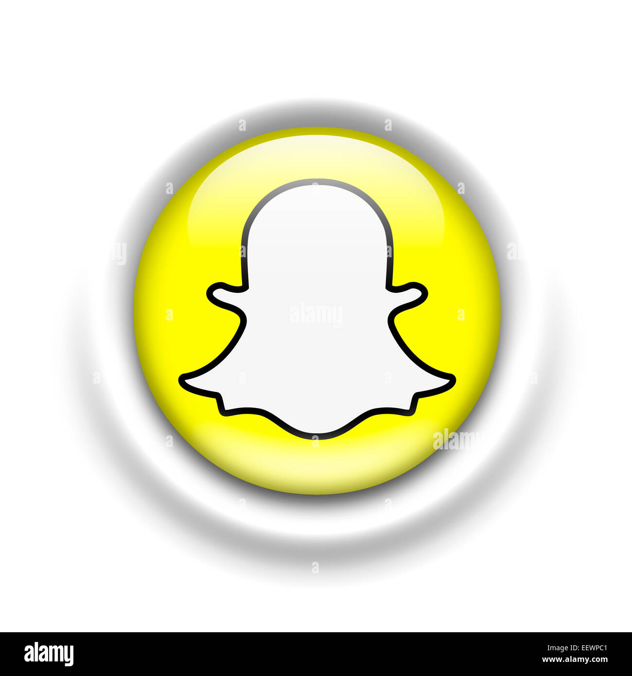 Logo emblème symbole icône snapchat Banque D'Images