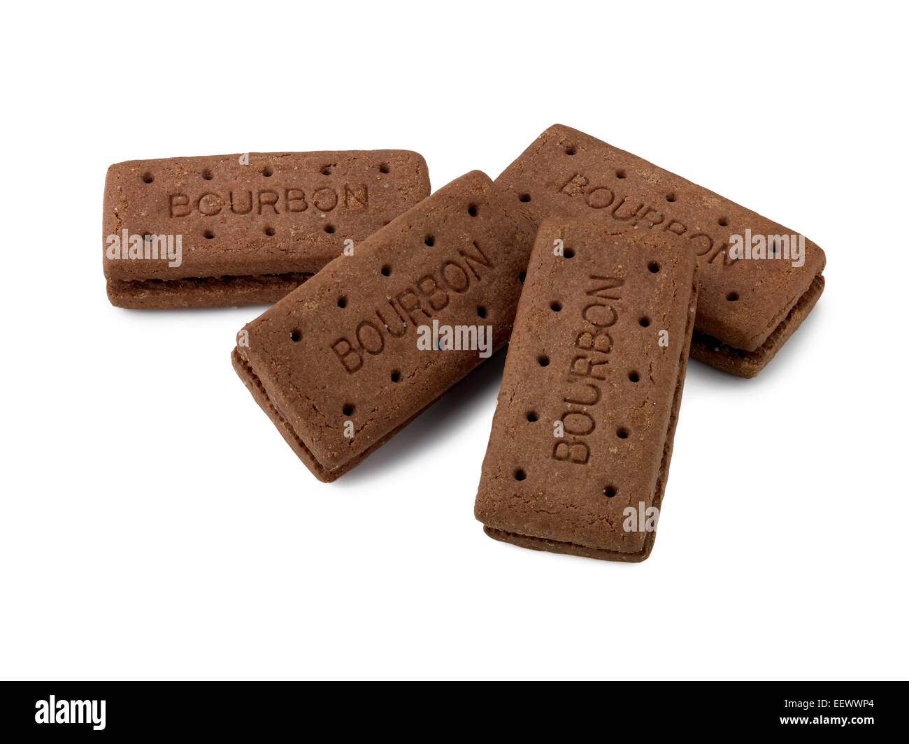 Biscuit chocolat bourbon Banque D'Images