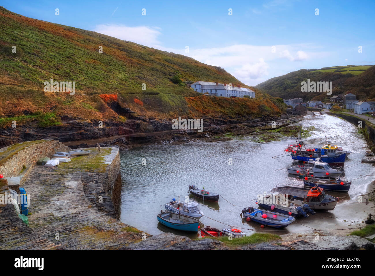 Cornwall, Angleterre, Royaume-Uni, Boscastle Banque D'Images