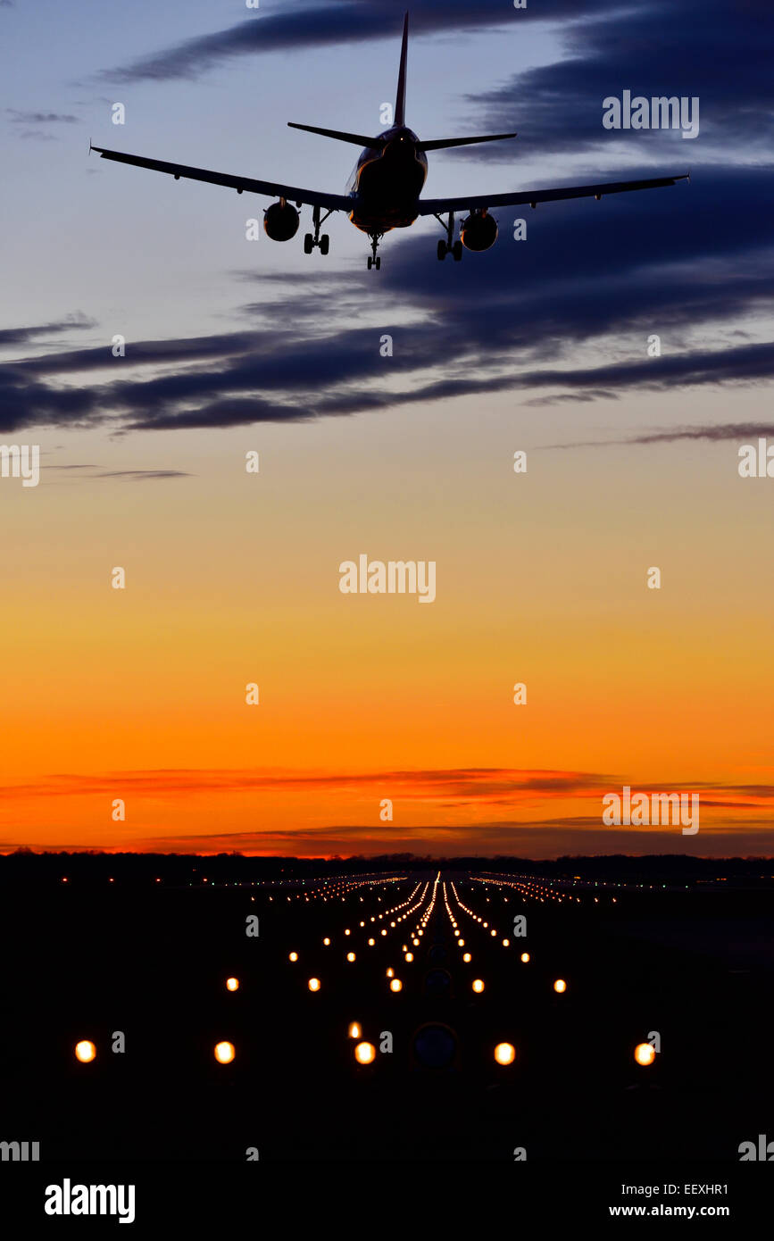 Airbus, l'un, l'aéroport de Munich, MUC, EDDM, Freising, Erding, Munich, Bavaria, Germany, Europe Banque D'Images