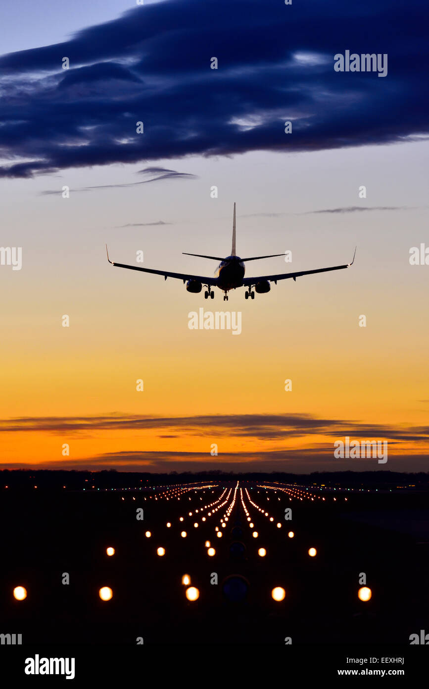 B 737-800, l'aéroport de Munich, MUC, EDDM, Freising, Erding, Munich, Bavaria, Germany, Europe Banque D'Images
