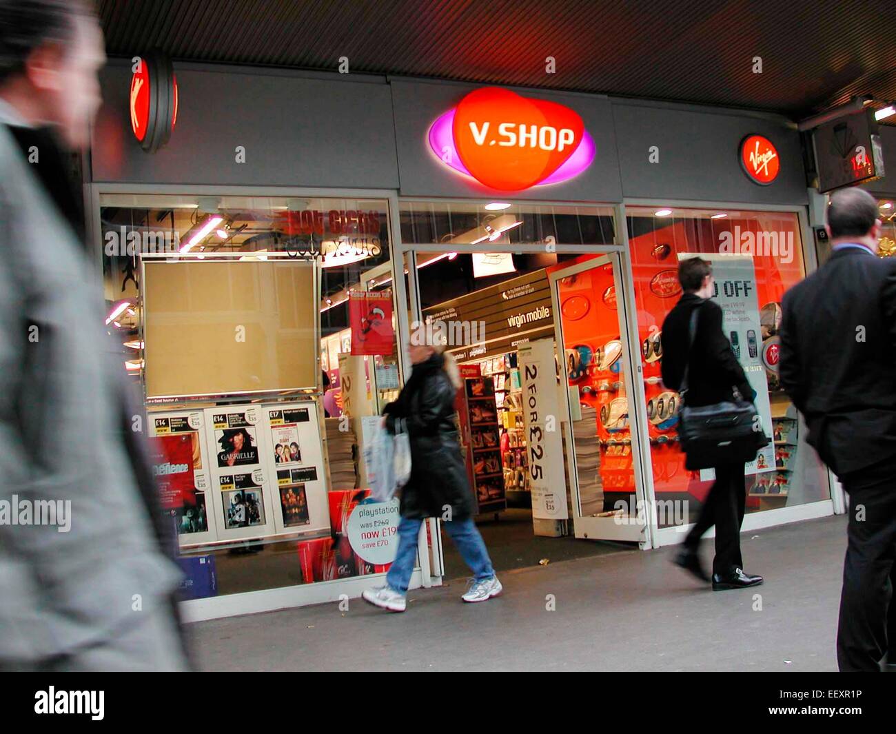 V.shop vshop v boutique Virgin boutique Londres Banque D'Images