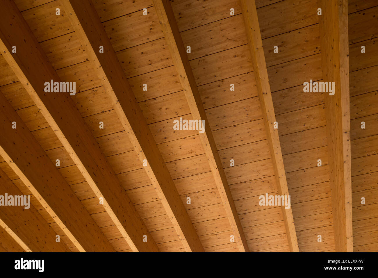 plafond en bois Banque D'Images