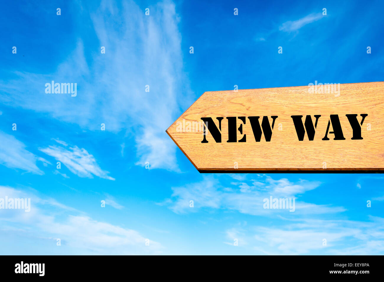 Sous Un Beau Ciel Bleu Mots Fléchés New way message Banque de photographies et d'images à haute résolution -  Alamy