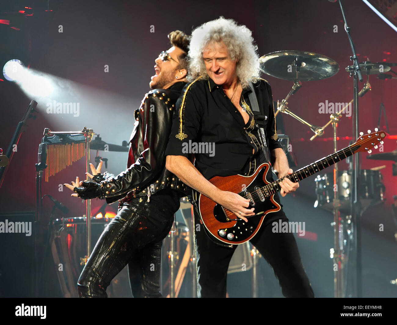 Birmingham, UK. 23 janvier, 2015. Adam Lambert  + Reine à l'Arène Barclaycard Birmingham 23 janvier 2015 Credit : AGP/Alamy Live News Banque D'Images