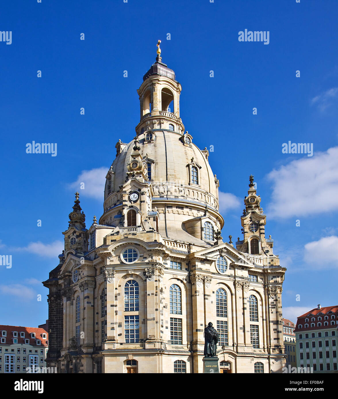 L'église Frauenkirche à Dresde. Banque D'Images