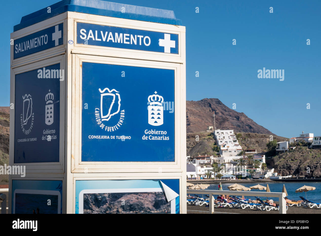 Salvamento life saving lieu de sécurité Las Playitas Tuineje Fuerteventura Canaries Espagne Banque D'Images