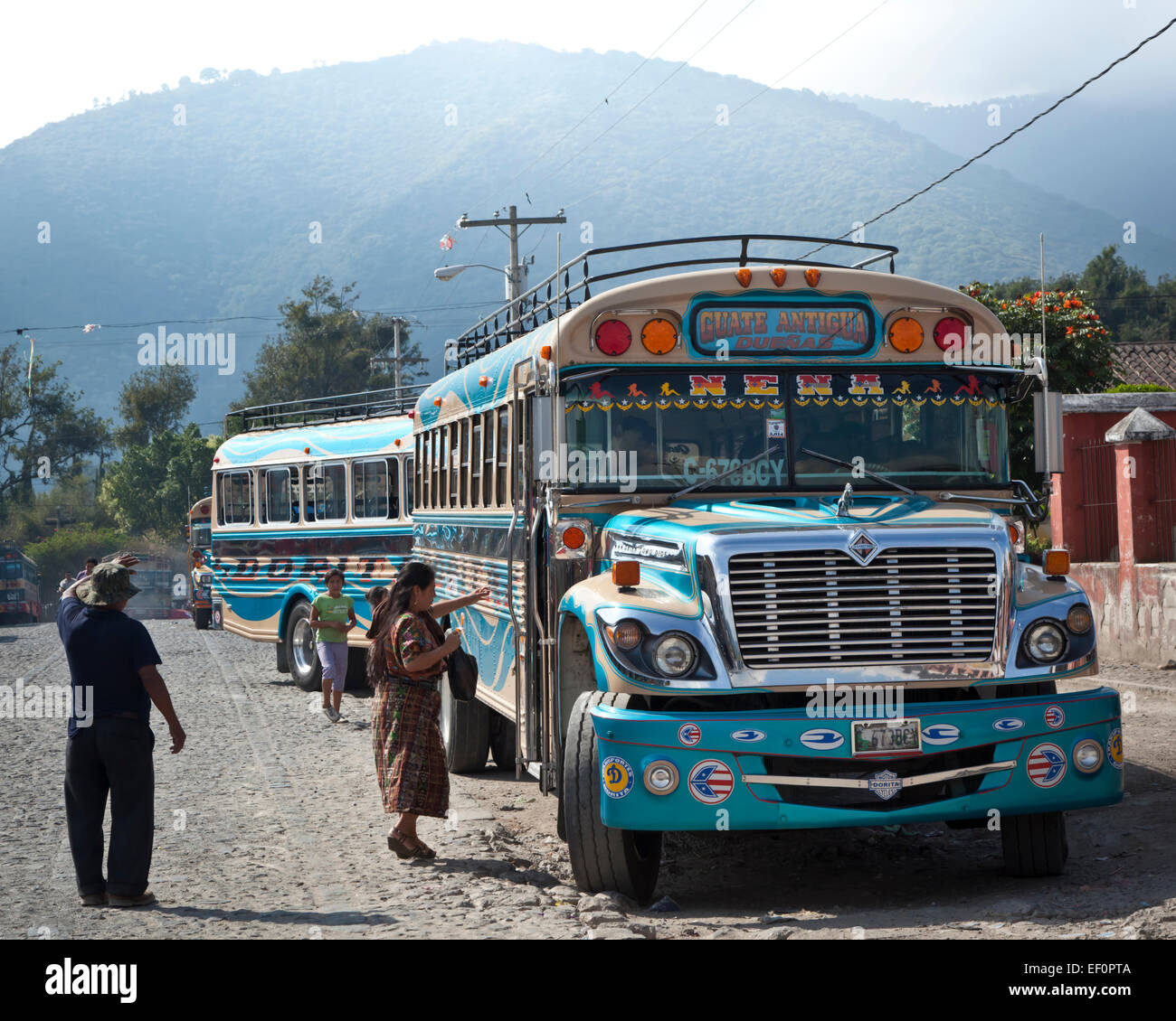 Bus de poulet à Antigua, Guatemala Banque D'Images