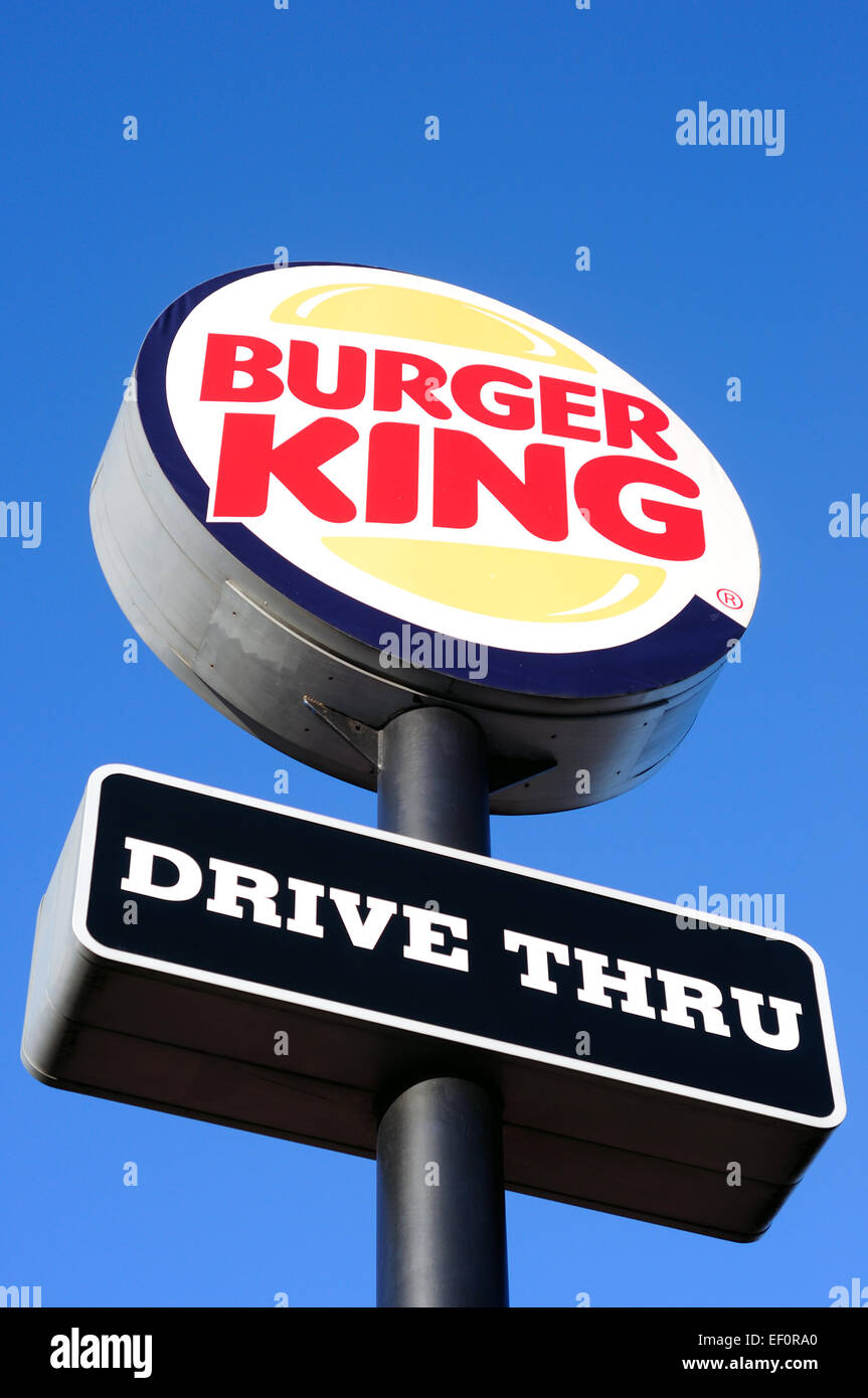 Burger King drive . Banque D'Images