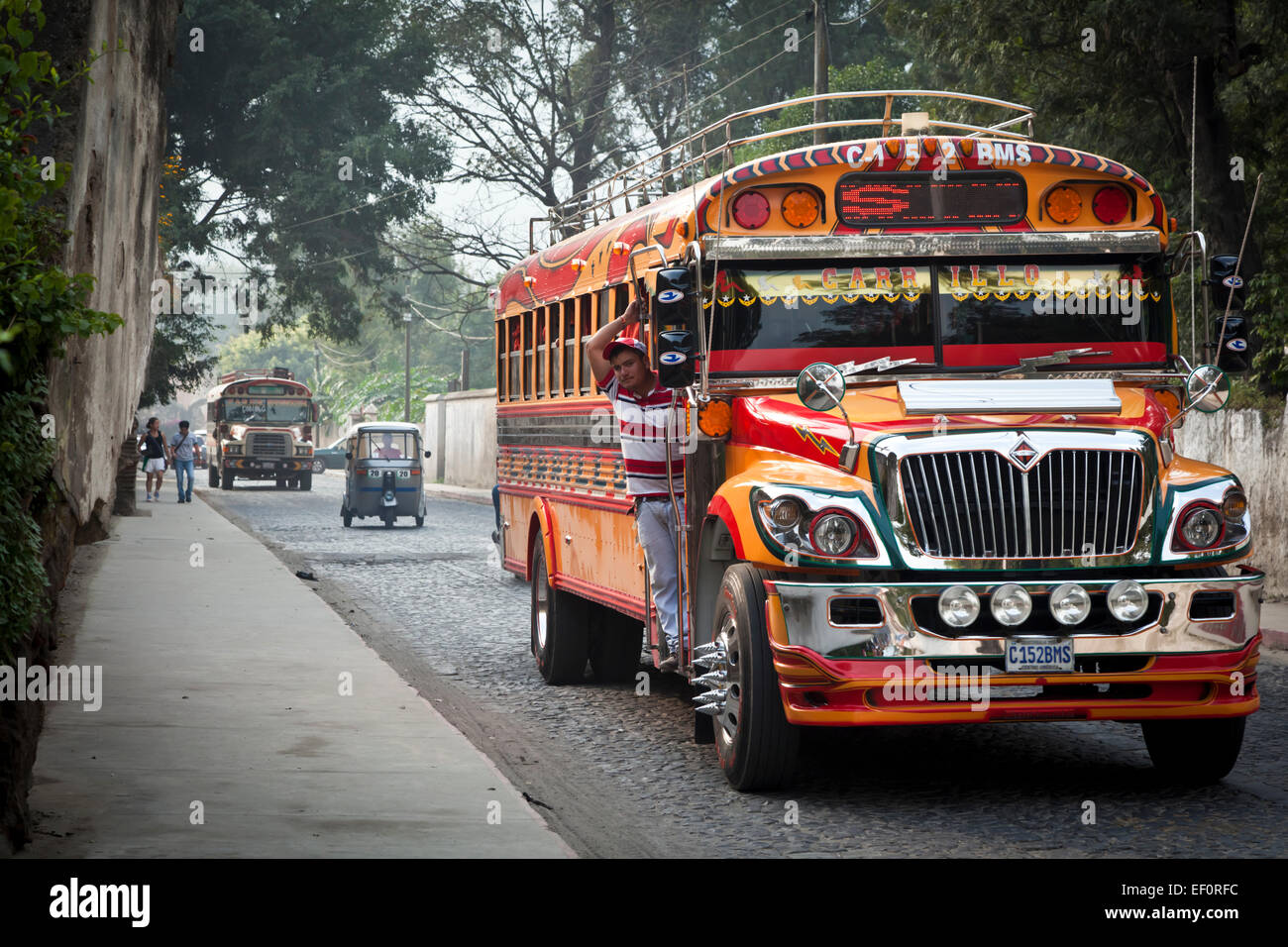 Bus de poulet à Antigua, Guatemala Banque D'Images