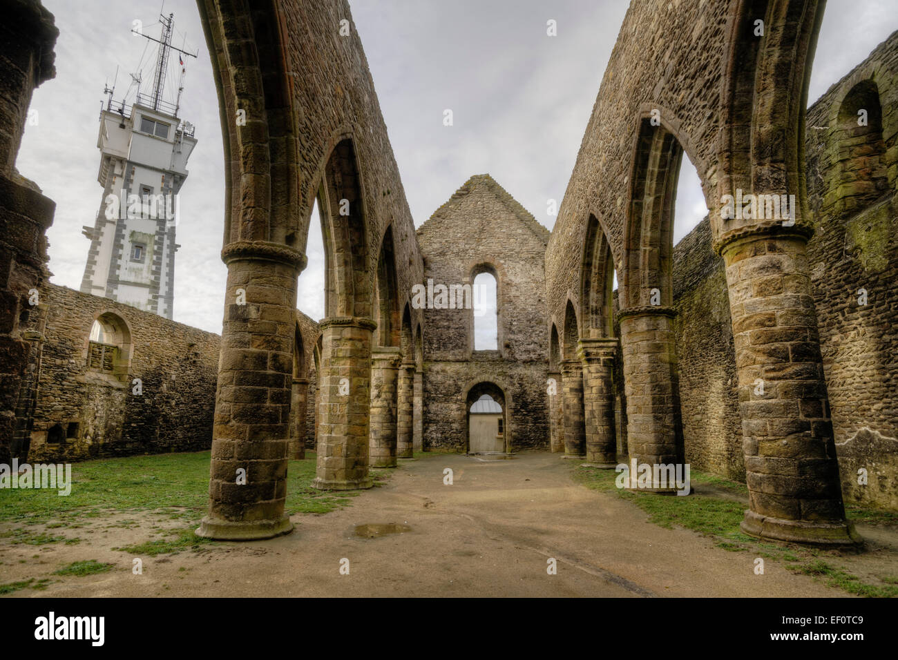 La France, Finistère, Brest, l'abbaye de St Mathieu de Fine Terre Banque D'Images