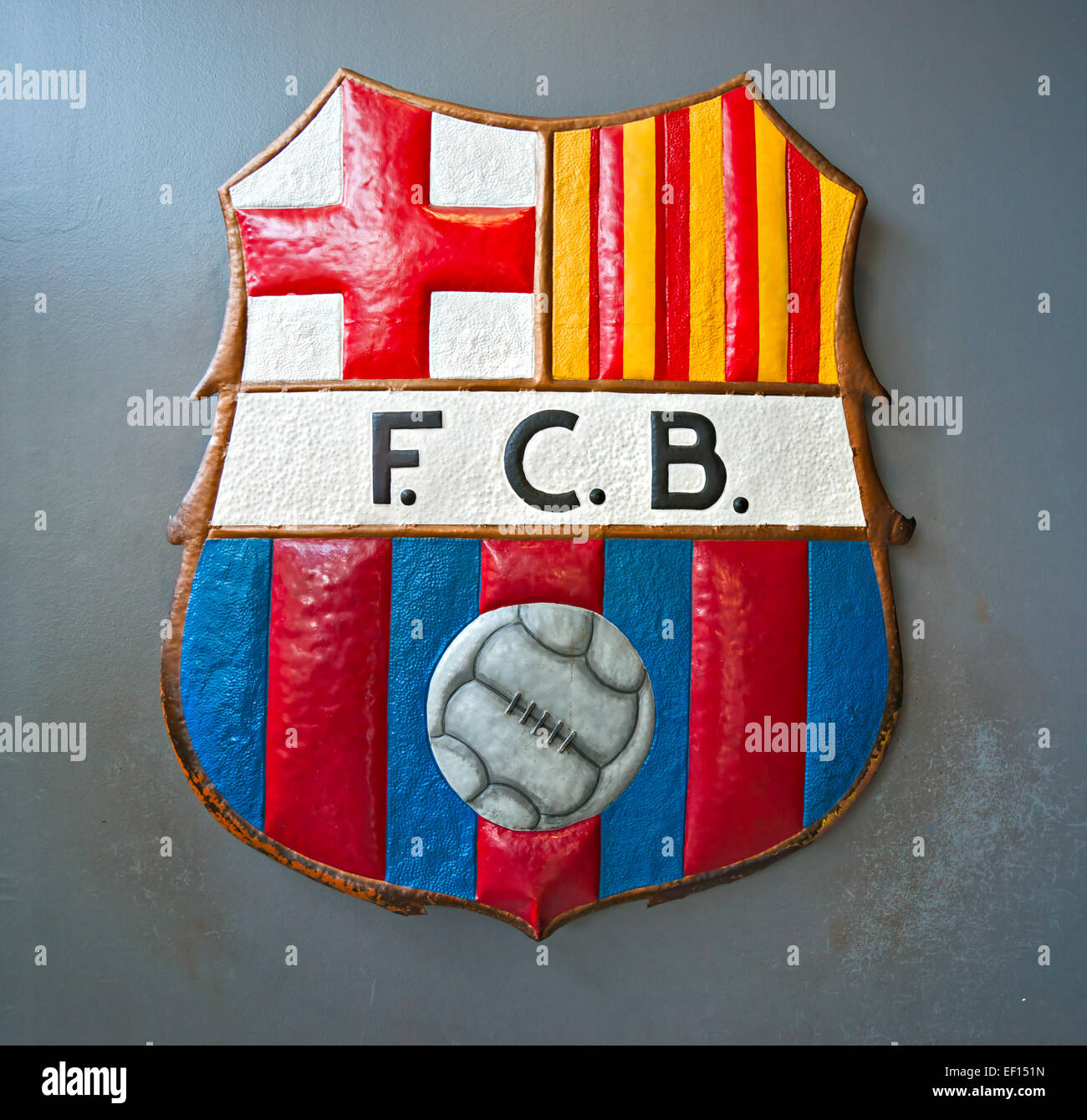 Le symbole du FC Barcelone. Banque D'Images