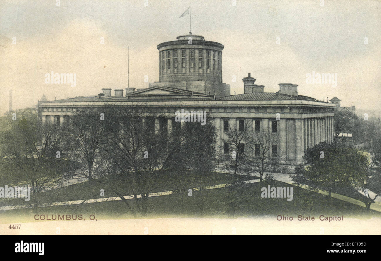 Le Capitole de l'État de l'Ohio, situé à Columbus, sert de siège au gouvernement de l'État. C'est un point de repère architectural avec une histoire riche et une importance dans la politique de l'Ohio. Banque D'Images