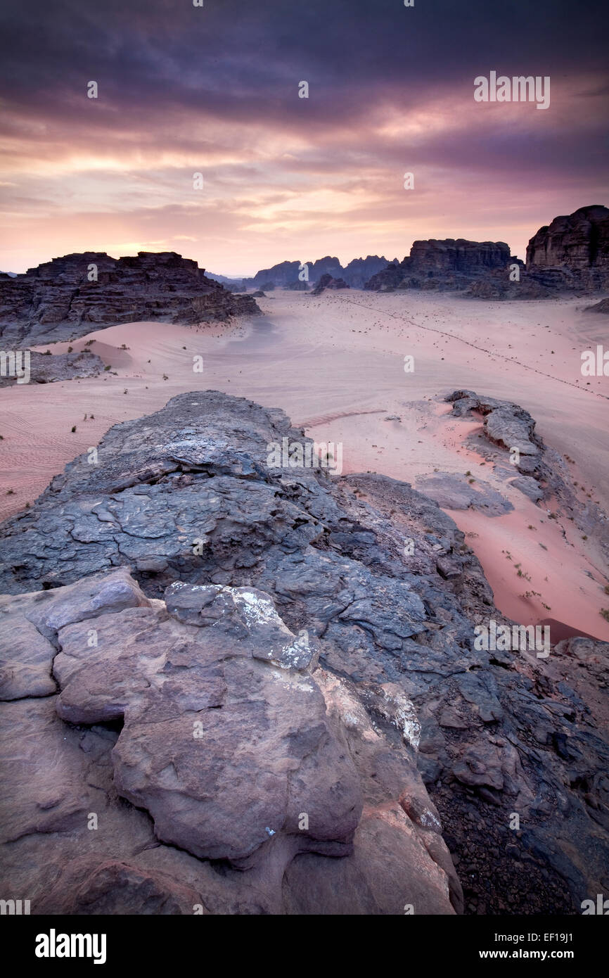 Paysage de Wadi Rum Banque D'Images