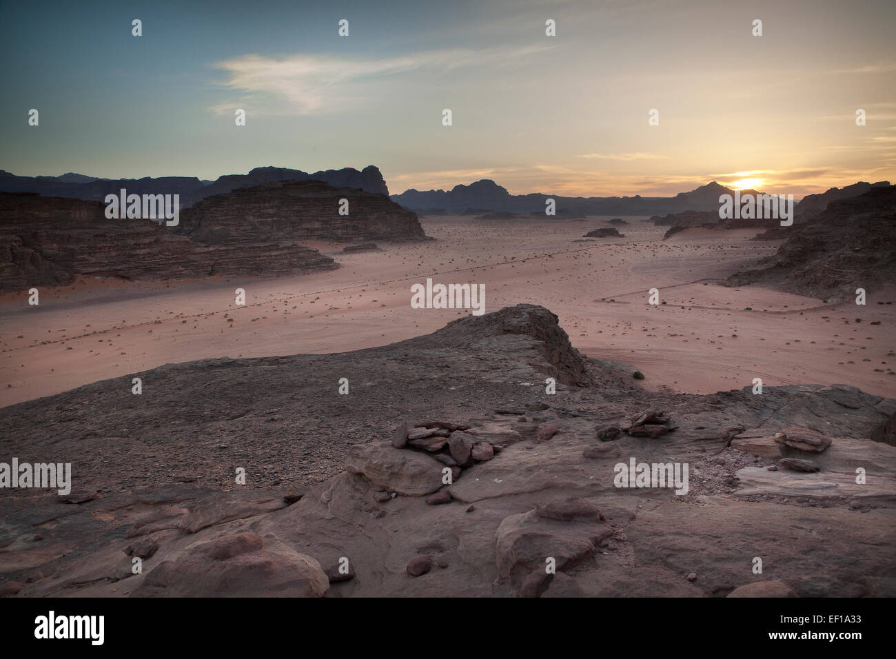 Paysage de Wadi Rum Banque D'Images