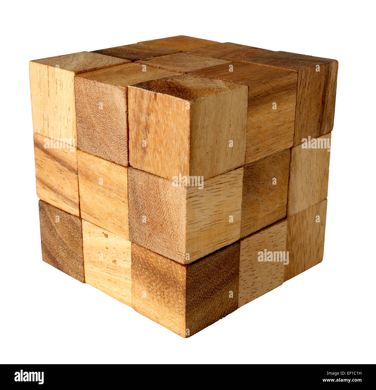 Cale en bois puzzle Banque D'Images
