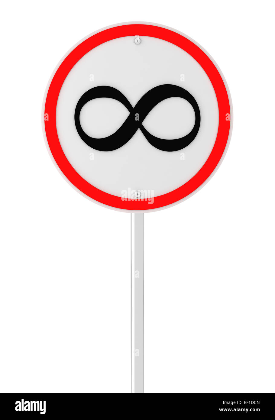 Vitesse infinie road sign Banque D'Images