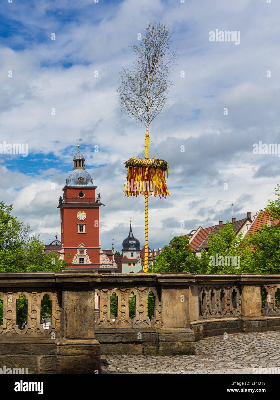 Un mât à Gotha (Allemagne). Banque D'Images