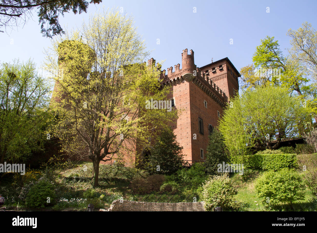 Le château de la ville médiévale, Turin, Italie Banque D'Images