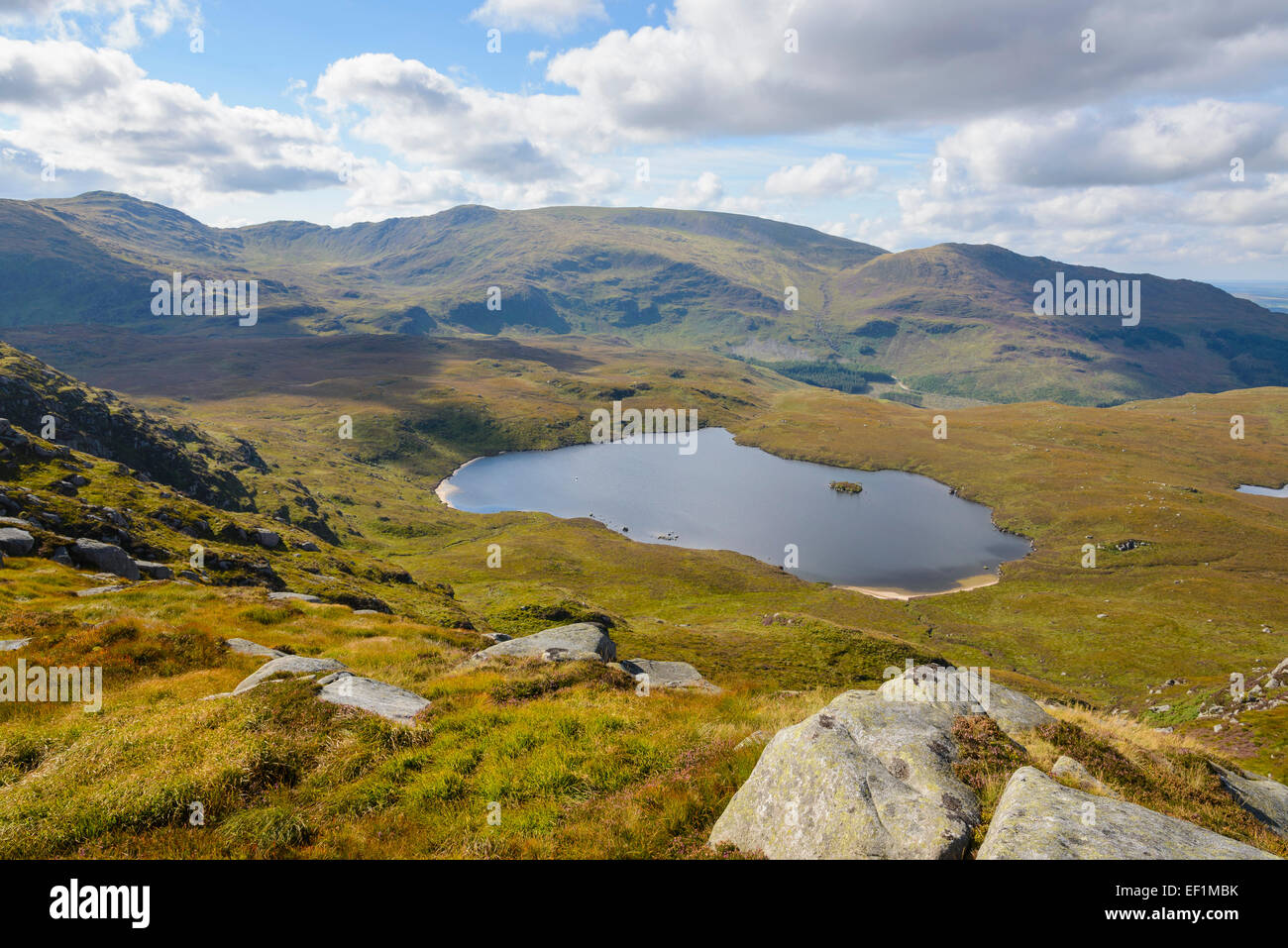 Tour de forage de Glenhead Loch de l'Jarkness, Galloway Hills, Dumfries et Galloway, Écosse Banque D'Images