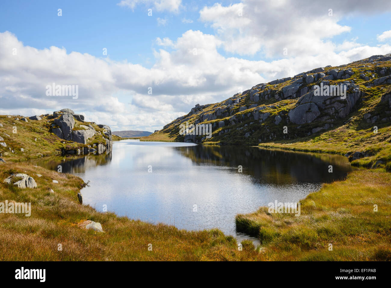 Dow Loch, Rig du Jarkness et Craiglee à pied, Galloway Hills, Dumfries et Galloway, Écosse Banque D'Images