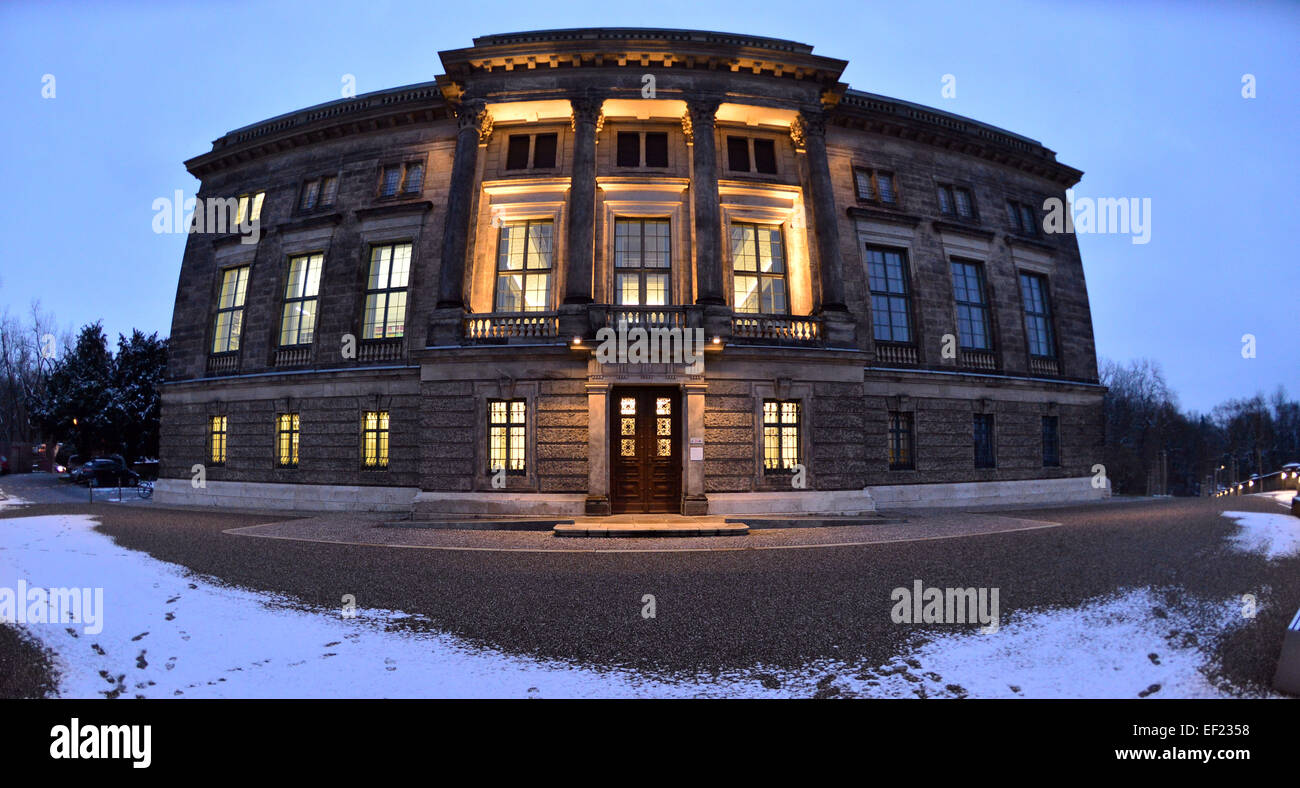 Weimar, Allemagne. 21 Jan, 2015. Les archives de Goethe et Schiller à Weimar, Allemagne, 21 janvier 2015. L'archive présente quatorze pièces intéressantes de Goethe, Autograph Collection dans une exposition intitulée "de Mozart à Napoléon du 22 janvier au 28 juin 2015. Photo : Martin Schutt/dpa/Alamy Live News Banque D'Images