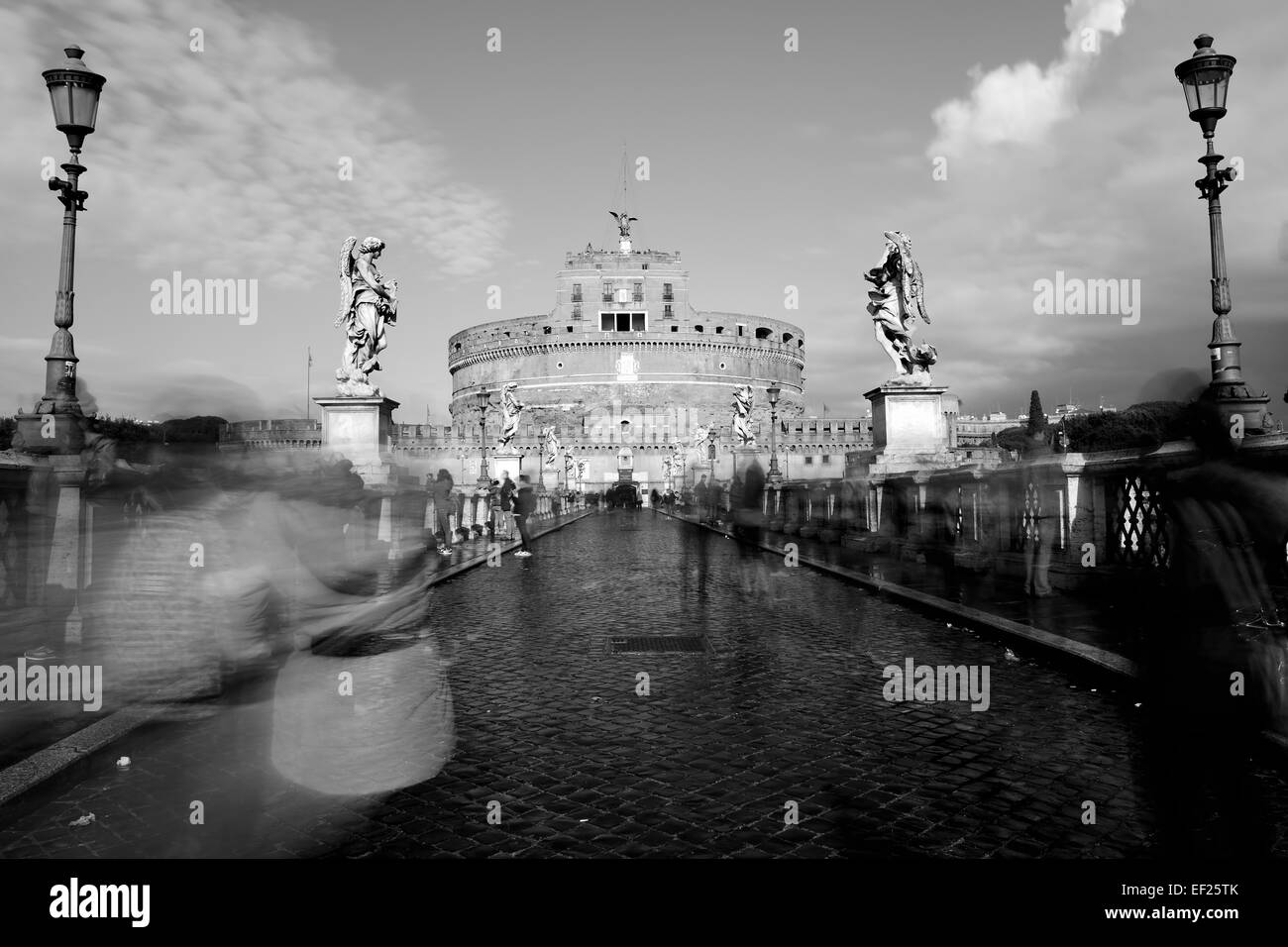 Ponte Saint Angelo, Rome, Italie Banque D'Images