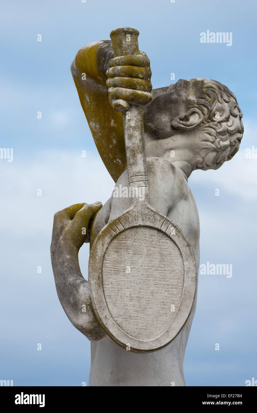 Sculpture d'un joueur de tennis, stade Mennea, Rome, Italie Banque D'Images