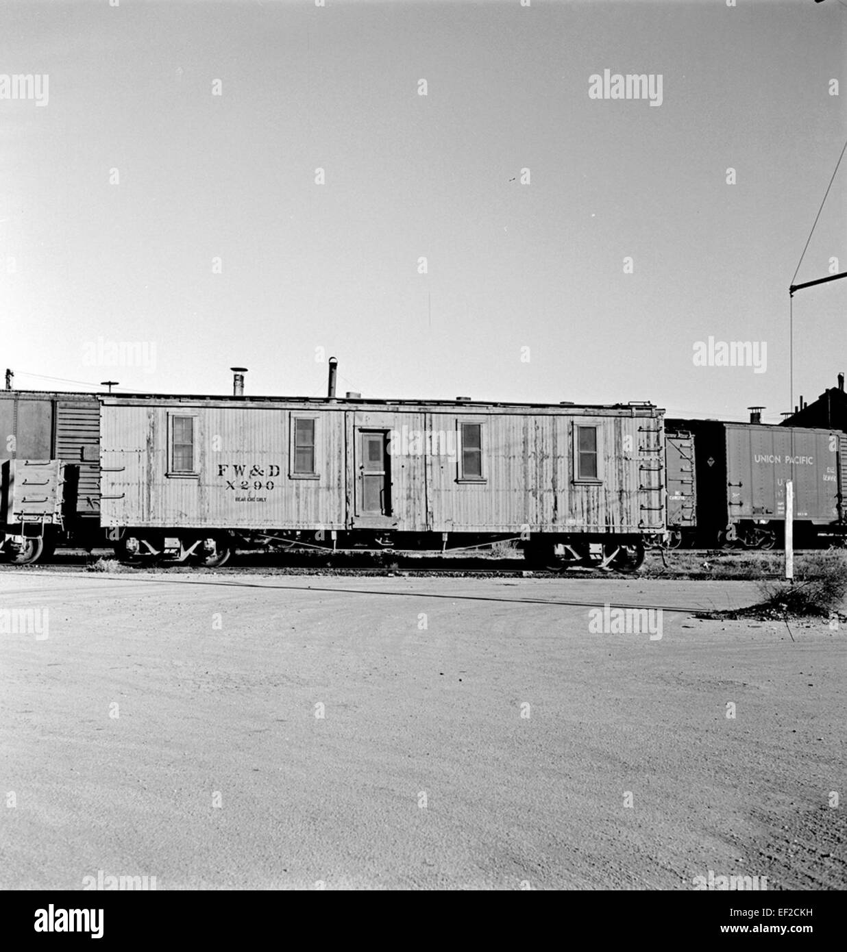 [Fort Worth & Denver City, voiture à l'entretien des voies X-290] Banque D'Images