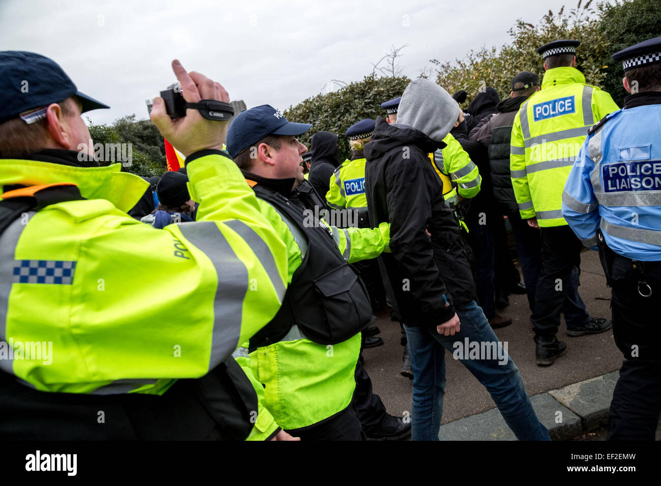 Kent, UK. 25 Jan, 2015. Libération de protestation contre les immigrants illégaux dans la région de Dover Crédit : Guy Josse/Alamy Live News Banque D'Images