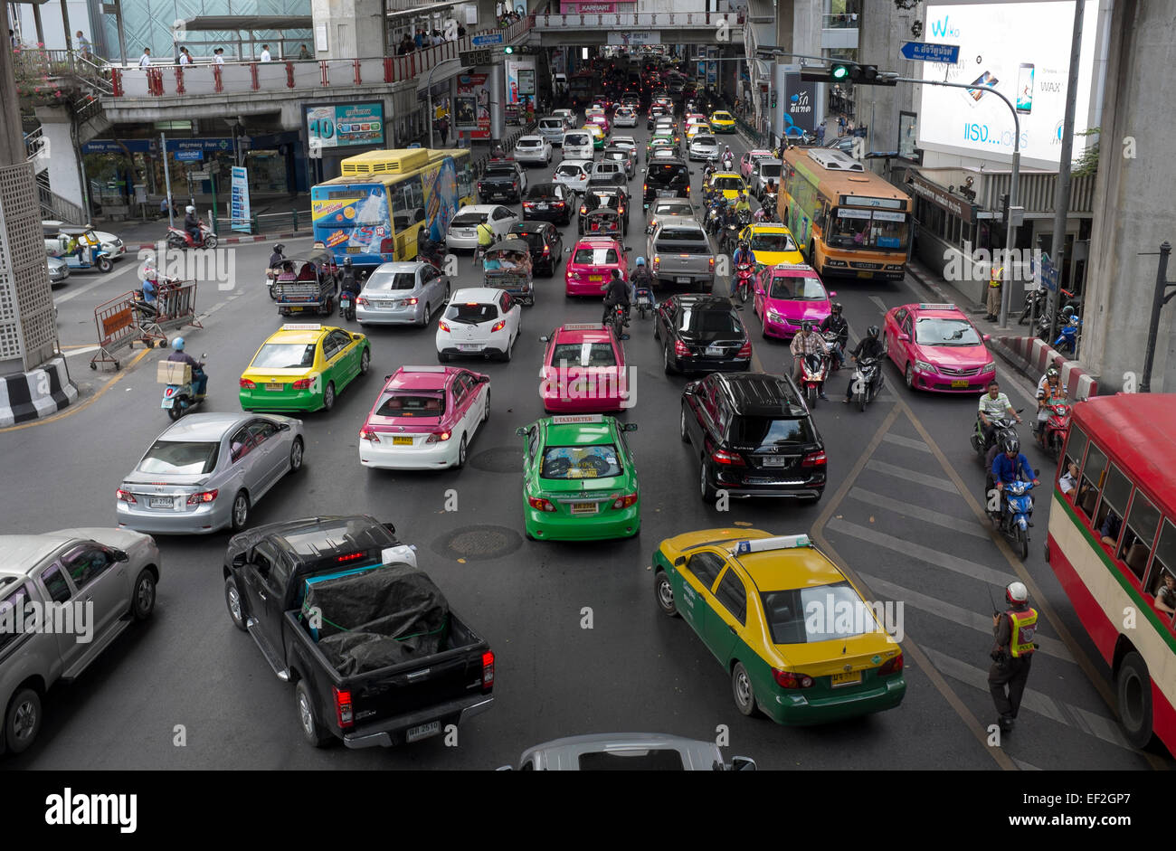Bangkok Siam Square de trafic Banque D'Images
