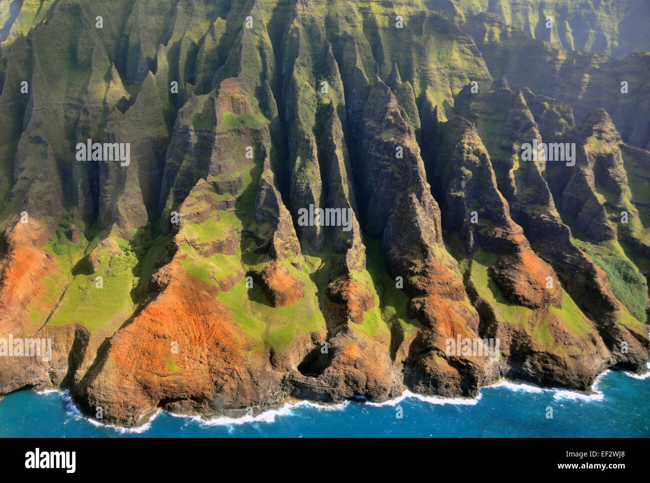 Vue aérienne de la Napali coast, Kauai Banque D'Images